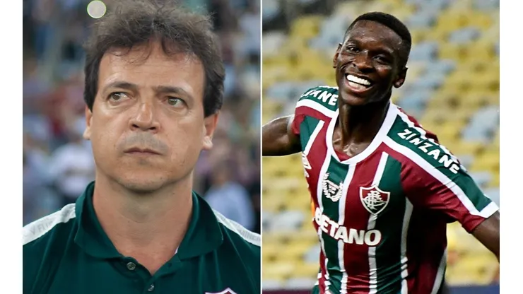 Fotos: Marcelo Gonçalves/Fluminense/Divulgação e Mailson Santana/Fluminense/Divulgação - Diniz e Luiz Henrique: treinador procura substituto para o jovem atacante