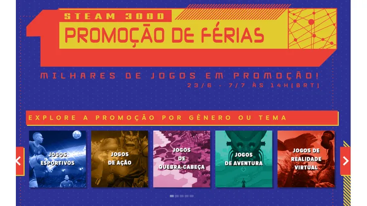 Promoção de Férias do Steam começa nesta quinta (23) com desconto em jogos