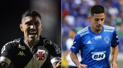 Foto: Fernando Moreno/AGIF; Foto: Thiago Ribeiro/AGIF - Yuri Lara do Vasco e Neto Moura do Cruzeiro