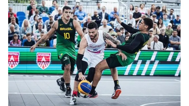 Fabrício Veríssimo Brasil x Sérvia Copa do Mundo Basquete 3×3 — Foto: Divulgação Fiba3x3