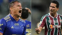 Foto: Fernando Moreno/AGIF Foto: Thiago Ribeiro/AGIF - Edu do Cruzeiro e Ganso do Fluminense