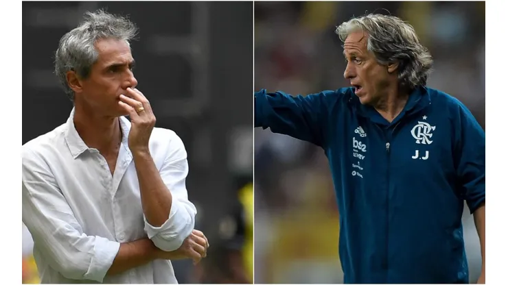 Fotos: (Mateus Bonomi/AGIF/Thiago Ribeiro/AGIF) - Paulo Sousa se manifestou depois das fortes declarações de Jorge Jesus sobre seu desejo de voltar ao Flamengo