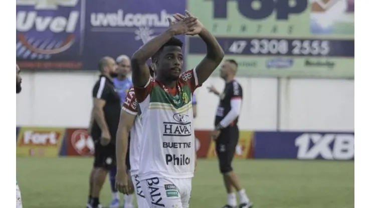 Foto: Lucas Gabriel Cardoso/Brusque FC | Matheus Trindade chegou ao Brusque por emprestimo da Tombense