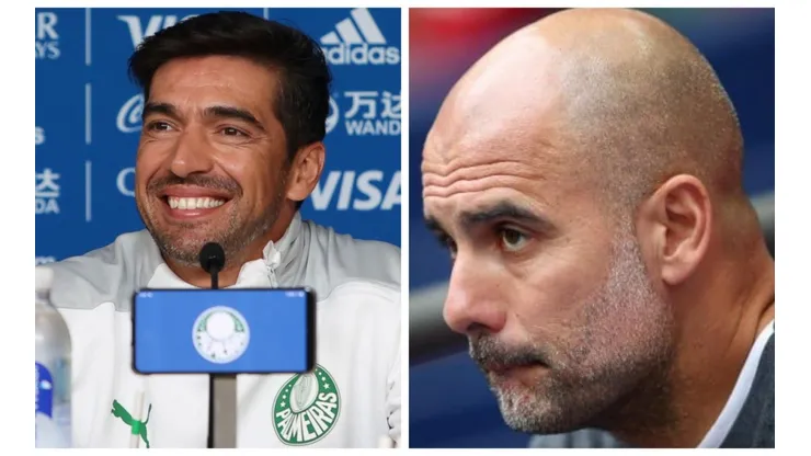 Foto: ,Montagem de Fábio Menotti/Ag. Palmeiras e Getty Images - Abel tratou de responder Guardiola após gafe do técnico do City durante Mundial de Clubes