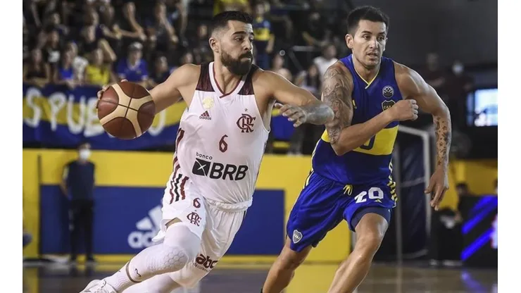 Foto: Fiba Americas - Franco Balbi no jogo entre Flamengo e Boca Juniors