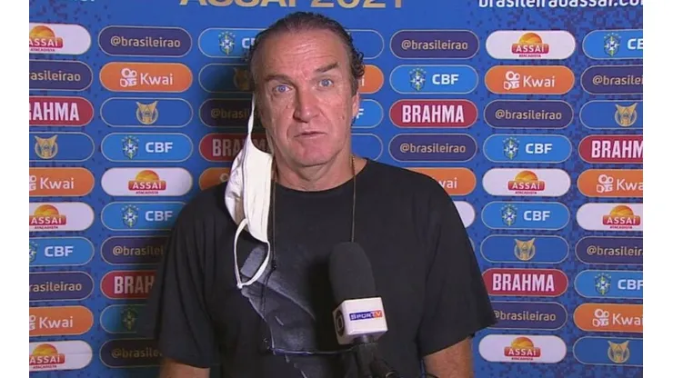 Cuca diz que não se ilude com vantagem do Atlético-MG na liderança: "No meu ponto de vista, é uma diferença curta". (Foto: Globo)