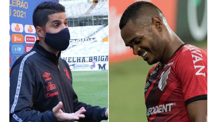 António e Nikão: treinador explicou ausência do meia (Fotos: Fernando Moreno/AGIF e Robson Mafra/AGIF)