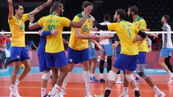 A Seleção masculina, durante os Jogos de Tóquio. (Foto: Getty Images)