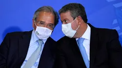 Paulo Guedes conversa com Arthur Lira, presidente da Câmara