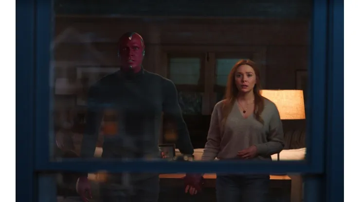 Paul Bettany e Elizabeth Olsen em cena do episódio final de "WandaVision"