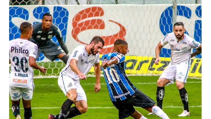 Brasileirão: Grêmio e Santos empatam por 3 a 3 em jogo marcado por dois pênaltis no segundo tempo
