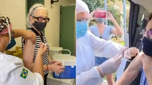 As atrizes Fernanda Montenegro e Laura Cardoso foram vacinadas contra a Covid-19