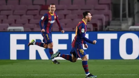 Messi marcou o primeiro gol do Barça no jogo