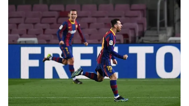 Messi marcou o primeiro gol do Barça no jogo