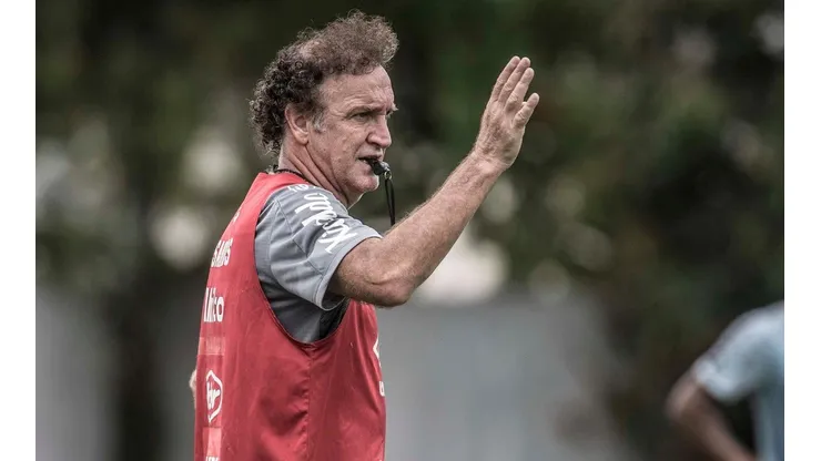 Cuca está com moral no Peixão — Foto: Ivan Storti/Santos FC