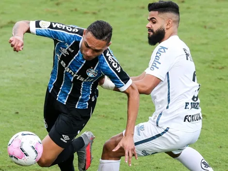Grêmio x Santos: Lances polêmicos, reclamações e confusão entre jogadores marcam o primeiro tempo de jogo na Arena