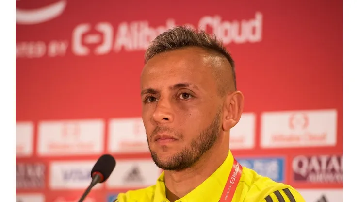 Rafinha durante coletiva — Foto: Alexandre Vidal / Flamengo
