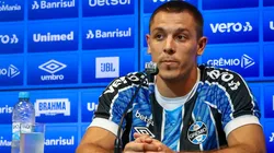 Churin foi apresentado com novo reforço tricolor. Foto: LUCAS UEBEL/GREMIO