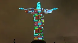 Cristo Redentor exibe bandeiras dos país afetados pelo coronavírus - (Reprodução)