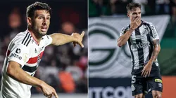 Foto: Marcello Zambrana/AGIF; Foto: Isabela Azine/AGIF - Calleri do São Paulo e Vinicius Zanocelo do Santos