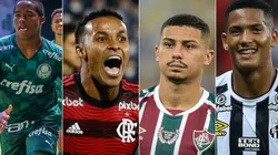 Foto: Thiago Ribeiro/AGIF; Foto: Pedro H. Tesch/AGIF; Foto: Marcello Zambrana/AGIF; Foto: PhotoSport/AGIF - Endrick, Lázaro, André e Ângelo,