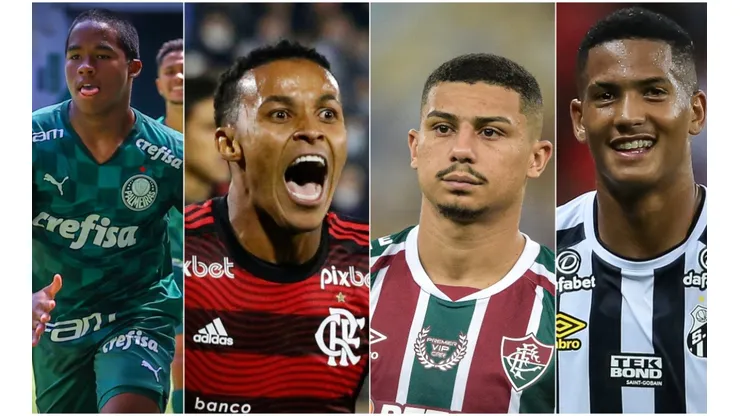 Foto: Thiago Ribeiro/AGIF; Foto: Pedro H. Tesch/AGIF; Foto: Marcello Zambrana/AGIF; Foto: PhotoSport/AGIF - Endrick, Lázaro, André e Ângelo,