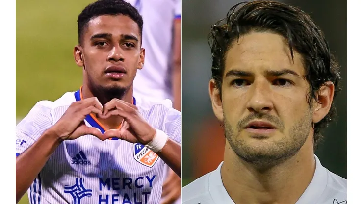 Fotos: Minas Panagiotakis/Getty Images/Canadá e Miguel Schincariol/Getty Images/Brasil - Brenner e Pato: apontados como alvos do Inter no mercado da bola