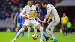 Foto: Manuel Velasquez/Getty Images - Higor Meritão (à esquerda) foi sugerido ao Palmeiras após boas atuações pelo Pumas-MEX