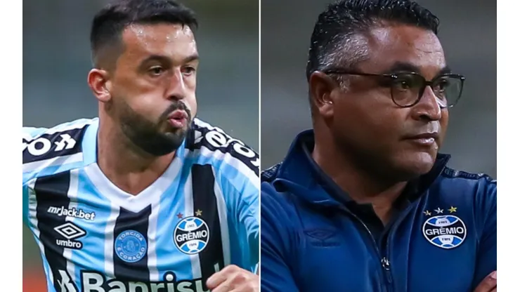 Fotos: Lucas Uebel/Grêmio/Divulgação - Edilson e Roger Machado: lateral e técnico abriram o jogo sobre polêmica