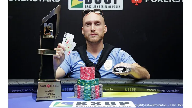 Francisco Benítez o "Tomatee" do online foi o campeão do BSOP RJ (Foto: Luis Bertazini/BSOP)