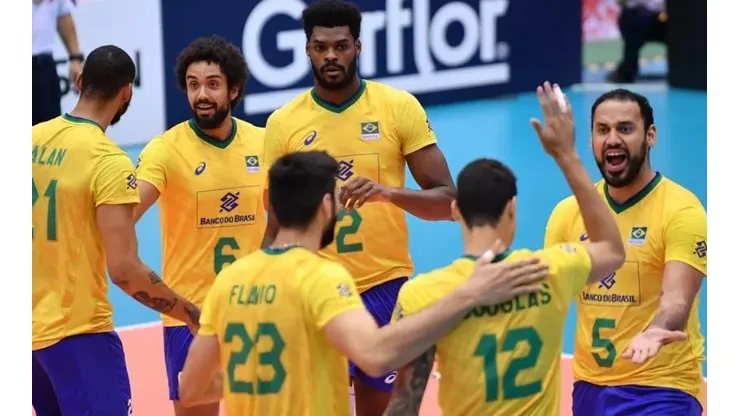 Divulgação / FIVB - Jogadores da seleção brasileira