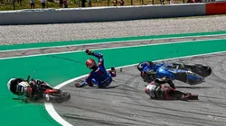 Foto: Twitter Oficial MotoGP - Momento do acidente do último domingo