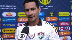 Reprodução TV/ Premiere/GE/ "Não tem condições"; Ganso se irrita com gramado e critica CBF após derrota para o Juventude.