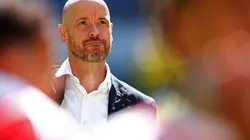 Dean Mouhtaropoulos/Getty Images. Ten Hag não vê disputa por meia de Xavi como perdida