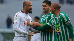 Luiz Erbes/AGIF. Felipe Melo e William Matheus, do Juventude, em discussão durante a partida