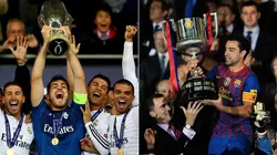 Denis Doyle/Getty Images; Clive Mason/Getty Images - Barcelona e Real Madrid