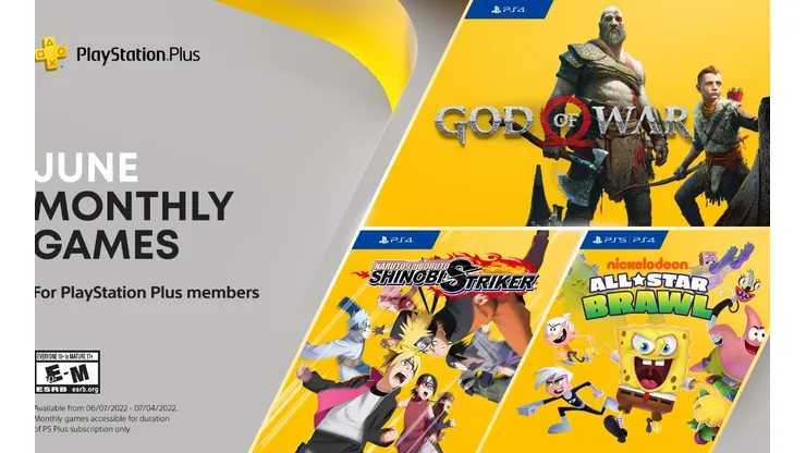 PlayStation Plus está com God of War, Naruto e Nickelodeon All-Star Brawl de graça em junho