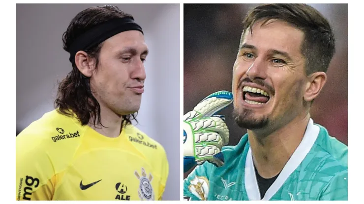 Fotos: Ettore Chiereguini e Thiago Ribeiro/AGIF - Cássio já rasgou elogios a Tadeu em 2019, quando o goleiro do Goiás ainda estava na Ferroviária