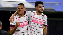 Foto: Marcelo Endelli/Getty Images - José López (à direita) é considerado um dos atacantes mais promissores da Argentina e pode reforçar o Palmeiras