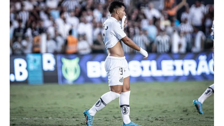 Raul Baretta/AGIF - Marcos Leonardo teve gol anulado em Santos x Palmeiras