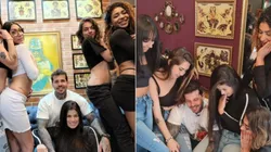 Influenciador foi homenageado pelas esposas.