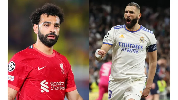 Salah e Benzema estão em destaque no duelo de goleadores que envolve a final da Liga dos Campeões desta temporada