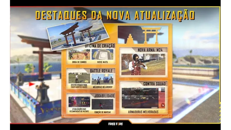 Free Fire recebe a atualização "Redenção: Uni-vos" com nova arma e balanceamento