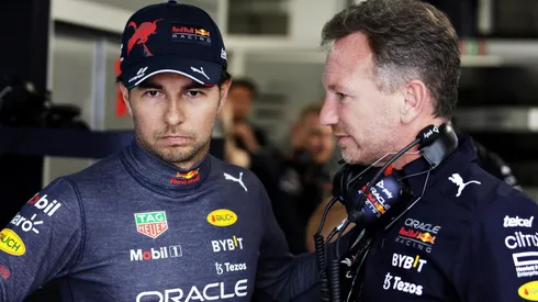 Mark Thompson/Getty Images - Horner e Perez conversando