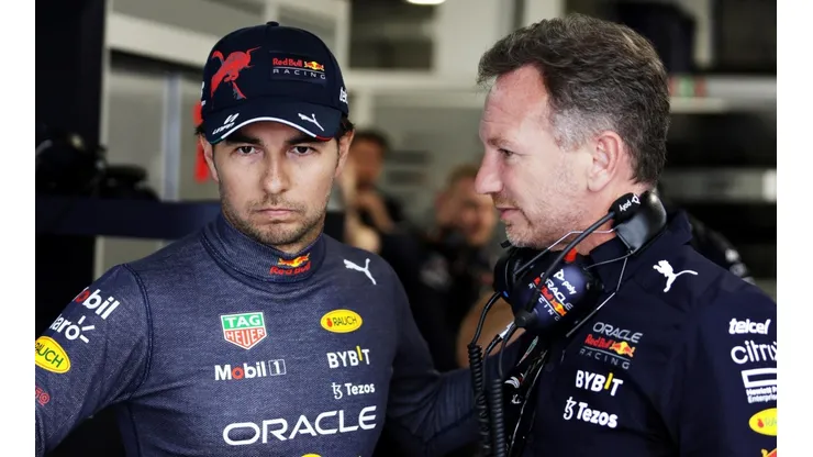 Mark Thompson/Getty Images - Horner e Perez conversando