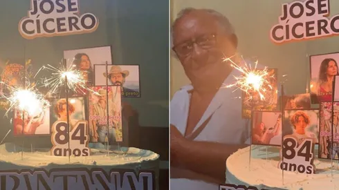 José Cícero celebrou data com bolo da novela
