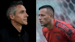 Fotos: (Jorge Rodrigues/AGIF/Thiago Ribeiro/AGIF) - Paulo Sousa se envolveu em polêmica após não relacionar Diego Alves para o último jogo da Libertadores