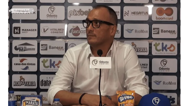 Foto: Reprodução/TV Dragão - Alex Brasil é o diretor de futebol do Confiança