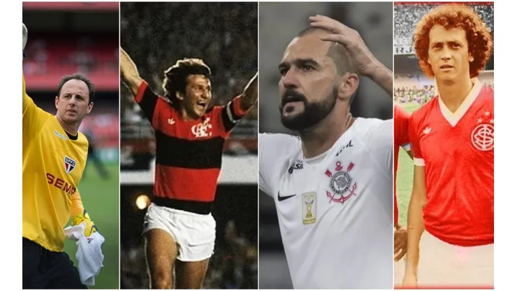 Foto: Getty Images; Fotos: Divulgação - Rogério Ceni, Zico, Danilo, Falcão