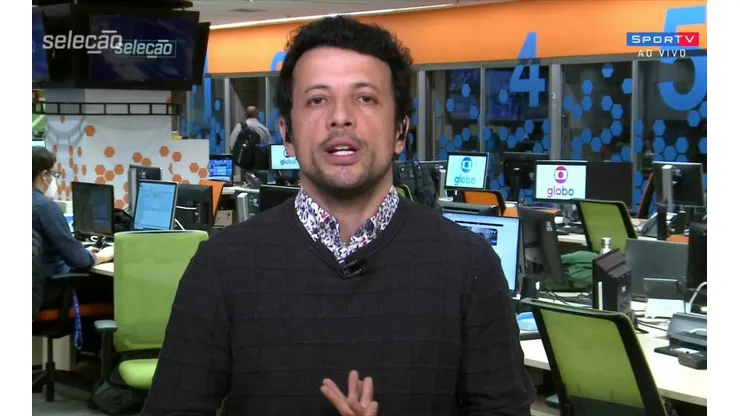 Foto: Reprodução/SporTV - André Hernán traz informação privilegiada de possível reforço de Bustos na janela